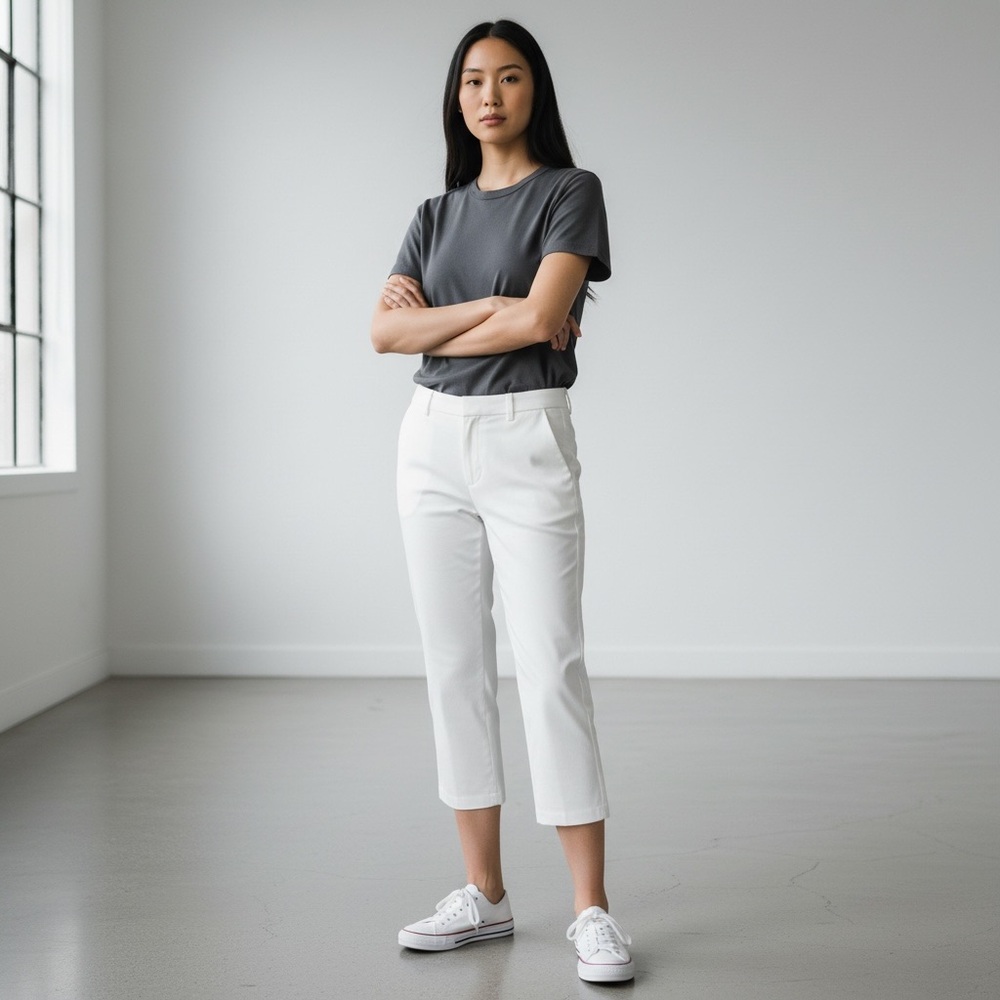 Banana Republic White Trousers